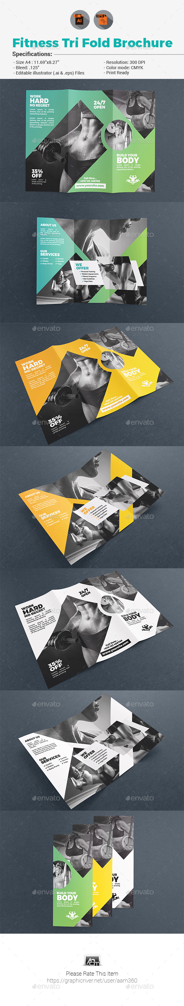 Fitness Tri Fold Brochure