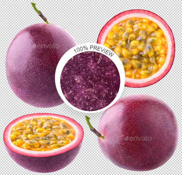 Collection of Isolated Passion Fruits - Food & Drink Isolated Objects
