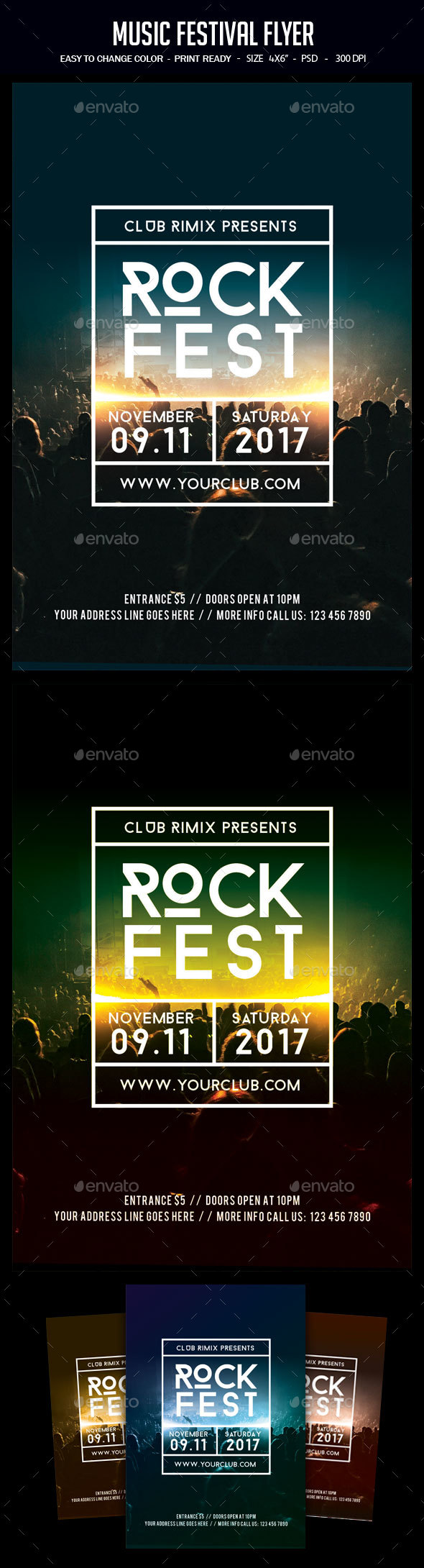 Music Festival Flyer - Clubs & Parties Events