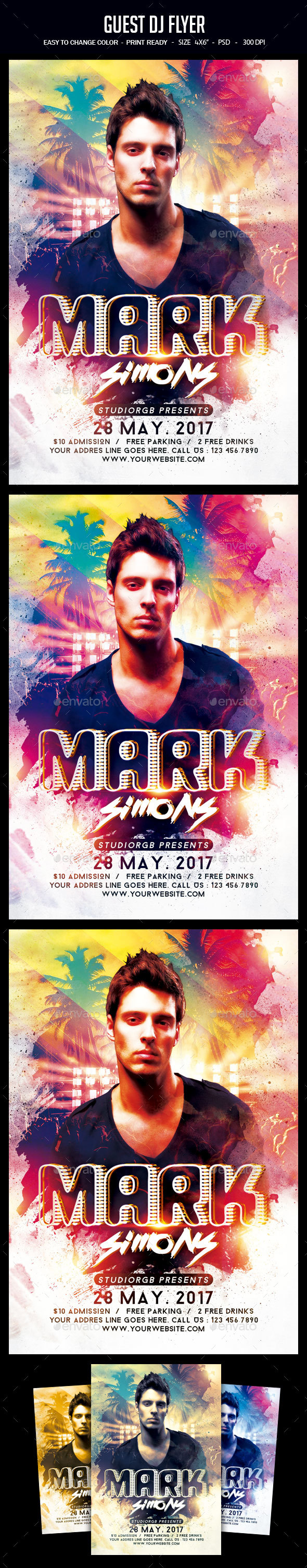 Guest Dj Flyer - Clubs & Parties Events