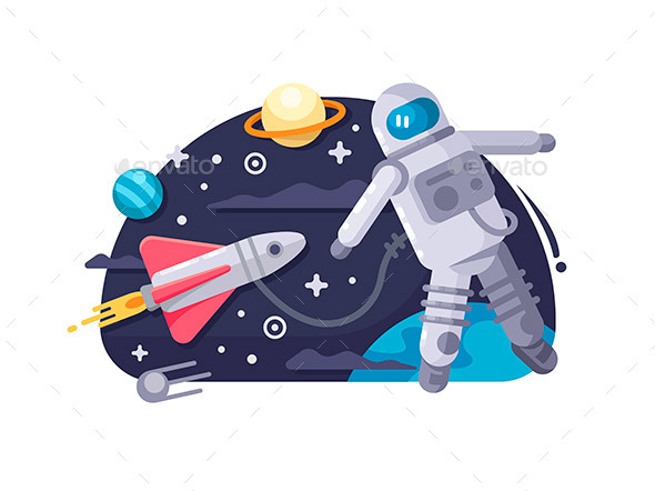 Astronaut in Outer Space - People Characters