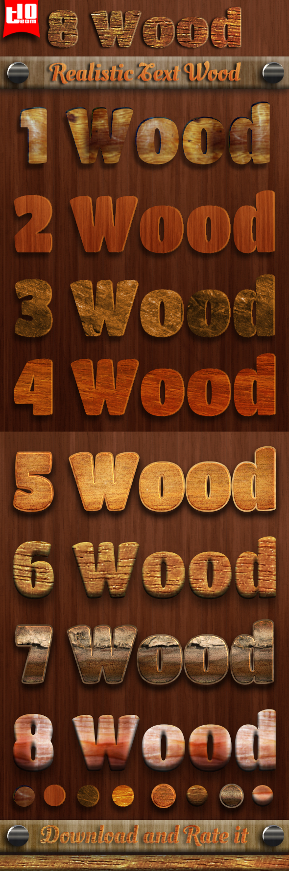 8 Wood Text Effect 2 - Styles Photoshop