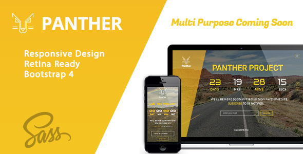 Panther Coming Soon - ThemeForest 19515852