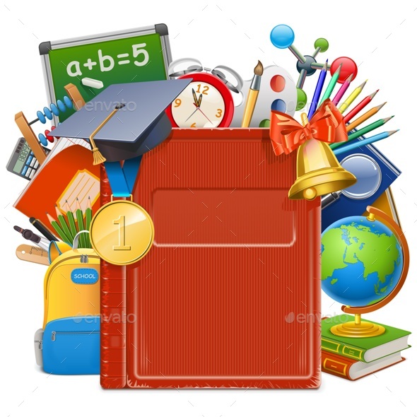 Vector School Book - Seasons/Holidays Conceptual