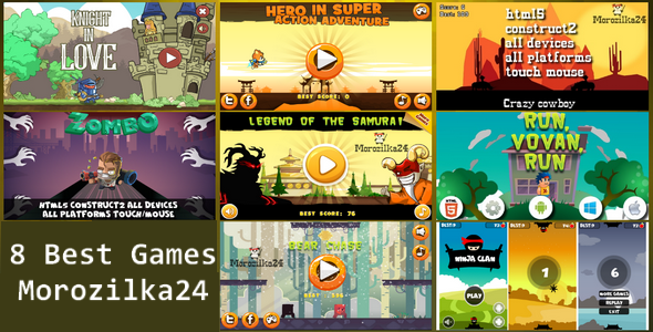 HTML5 9 GAMES BUNDLE №1 (CAPX) - CodeCanyon Item for Sale