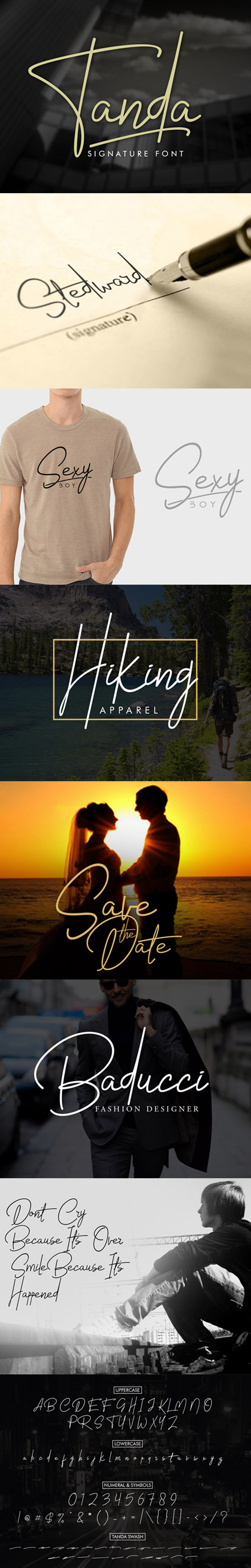 Tanda Signature Font - Hand-writing Script