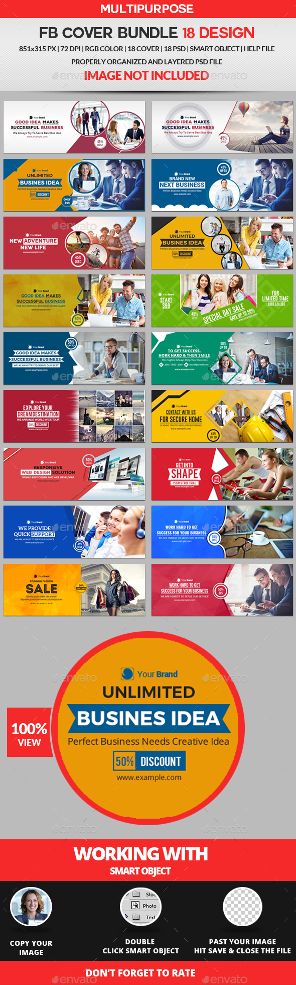 Facebook Cover Bundle Two - 18 Design - Facebook Timeline Covers Social Media