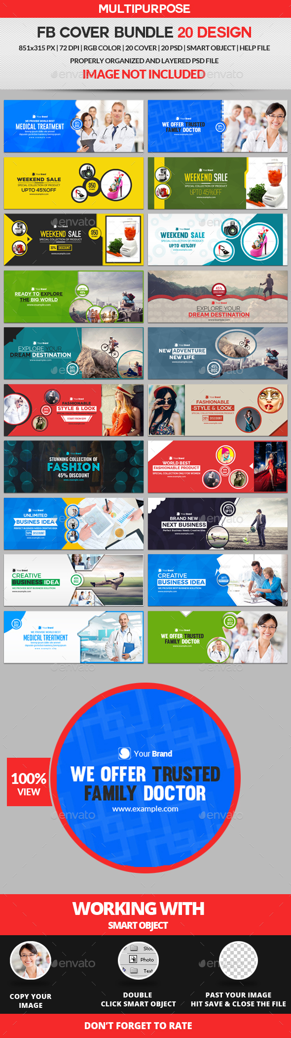 Facebook Cover Bundle Four - 20 Design - Facebook Timeline Covers Social Media