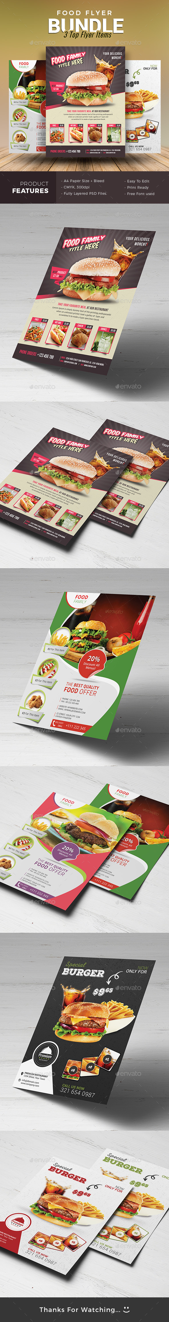 Restaurant Flyer Bundle - Restaurant Flyers