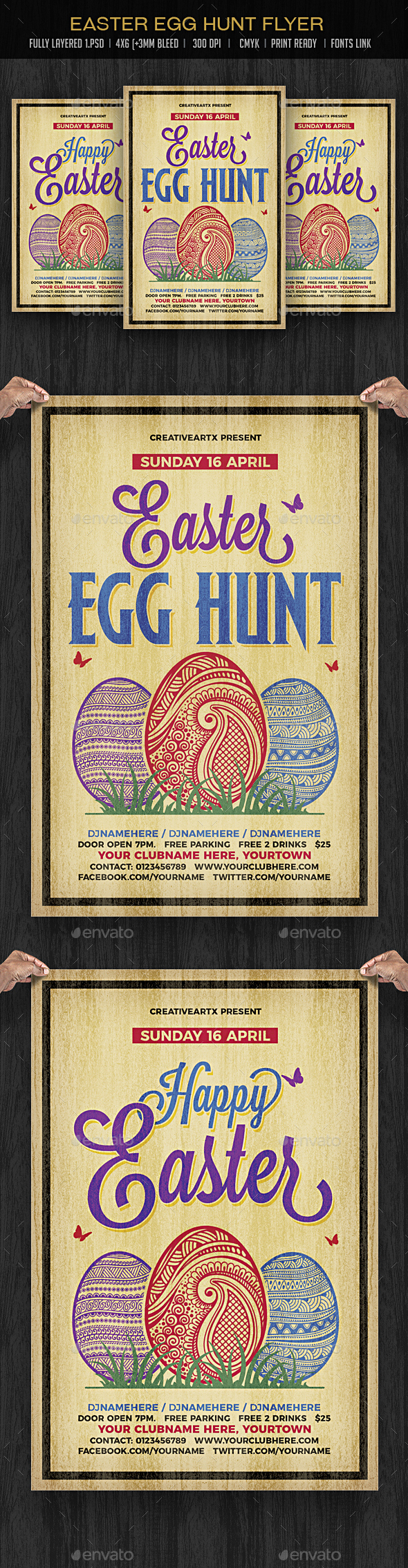 Easter Egg Hunt - Events Flyers