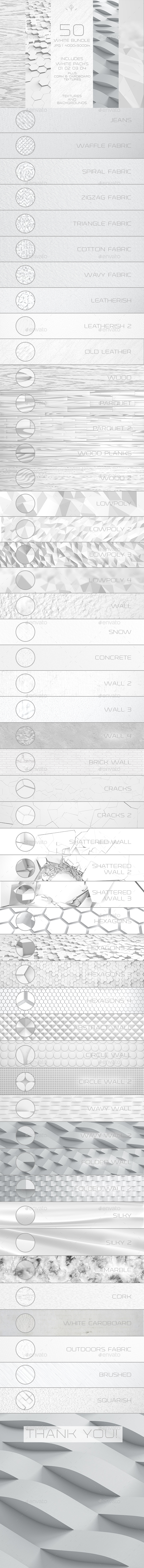 White Bundle 50 Textures and Backgrounds - Backgrounds Graphics