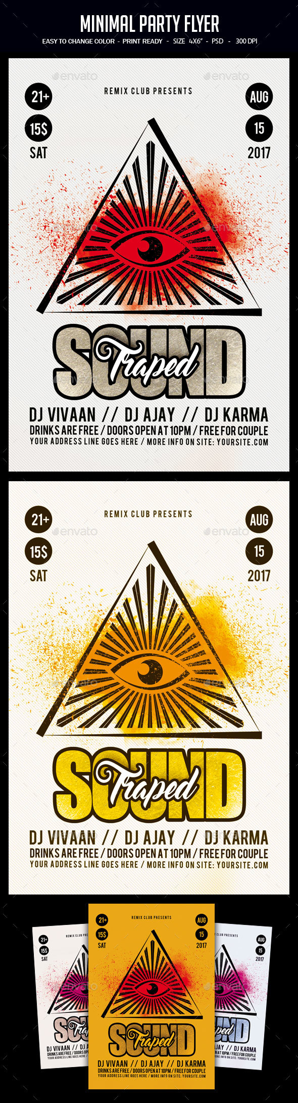 Minimal Party Flyer - Clubs & Parties Events