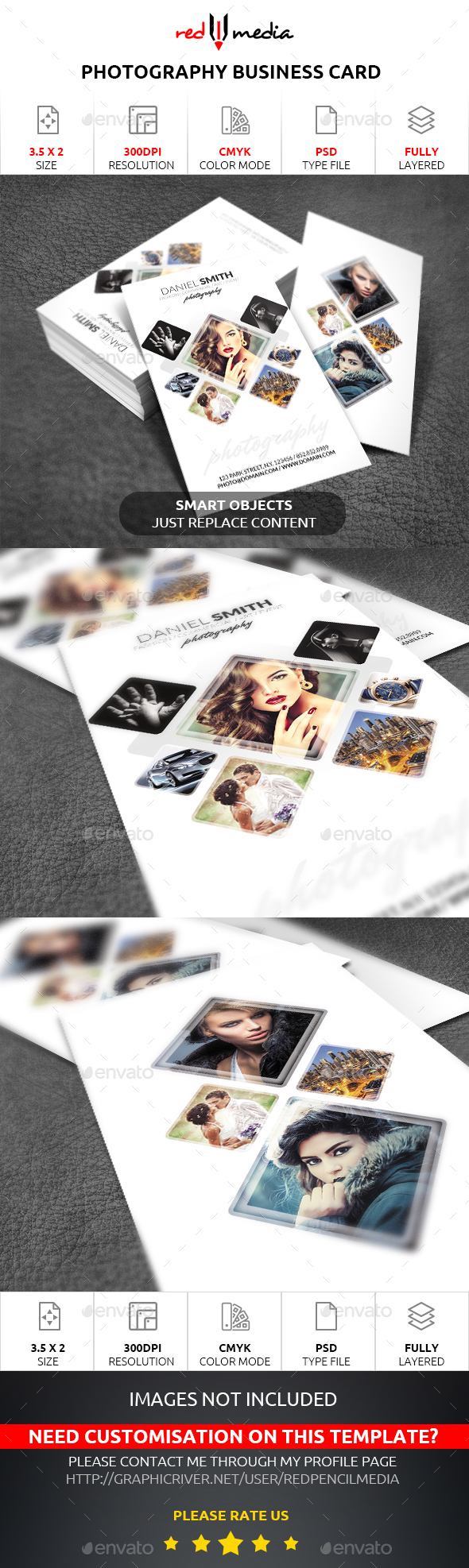 Photography Business Card - Business Cards Print Templates