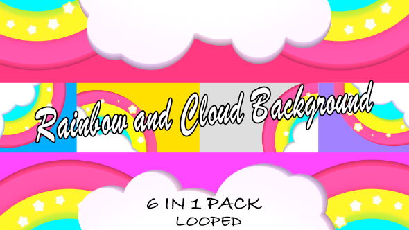 Rainbow and Cloud Background Pack alt