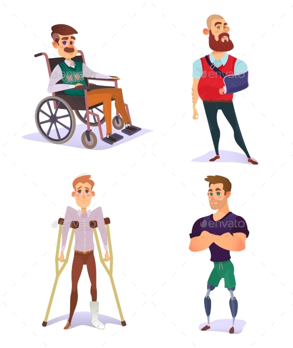 Set of Cartoon Illustrations of People - People Characters