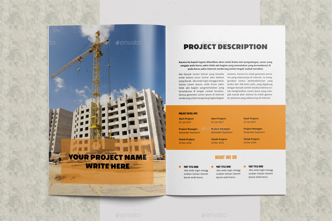 Brochure Construction Company, Print Templates | GraphicRiver