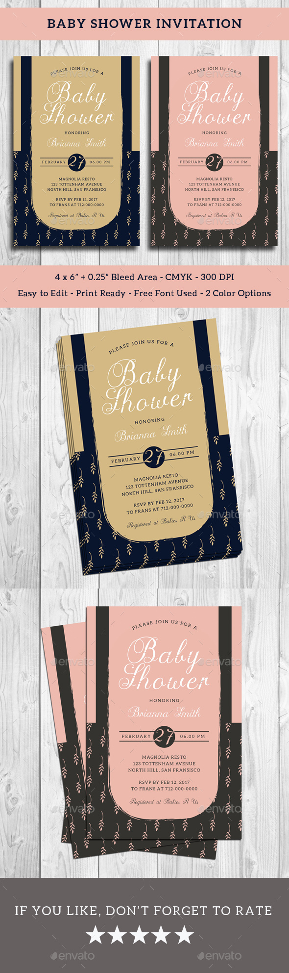 Baby Shower Invitation - Invitations Cards & Invites