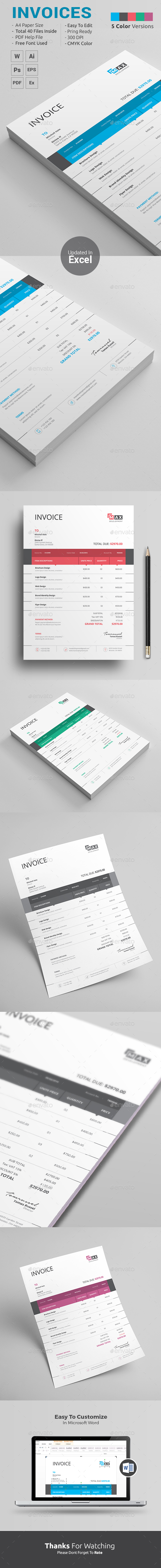 Invoice Excel - Proposals & Invoices Stationery