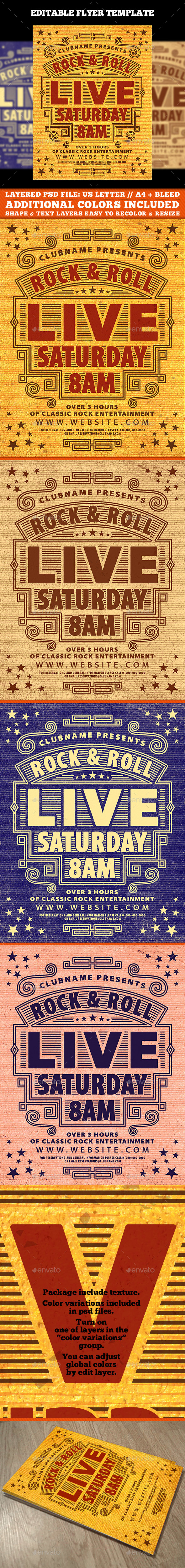 Vintage Music Flyer Template - Events Flyers