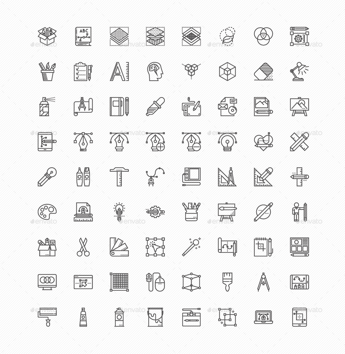 Design and Development Line Icons, Icons | GraphicRiver