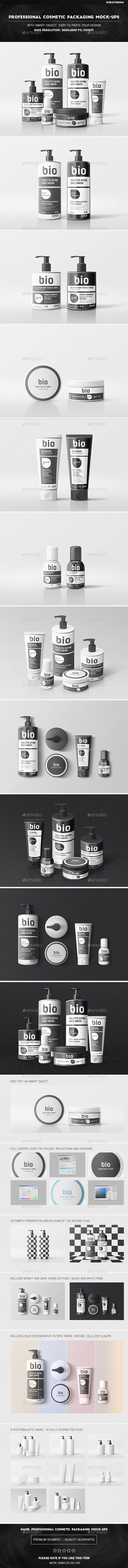 Professional Cosmetic Packaging Mock-Ups