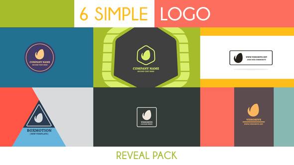 6 Simple Logo Reveal Pack