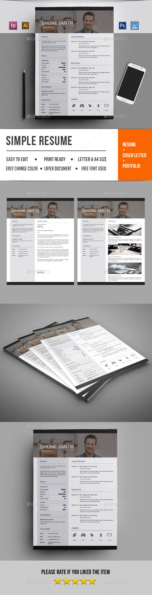 Resume Template-V18 - Resumes Stationery