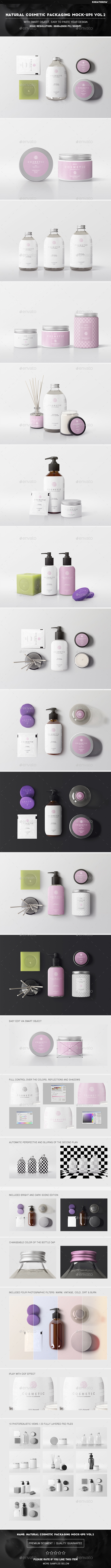 Natural Cosmetic Packaging Mock-Ups Vol.2