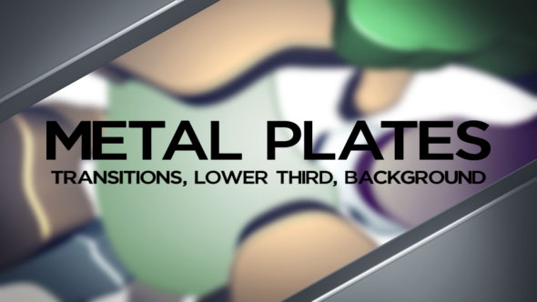Metal Plates Transitions, LowerThird, Background-Loop Package