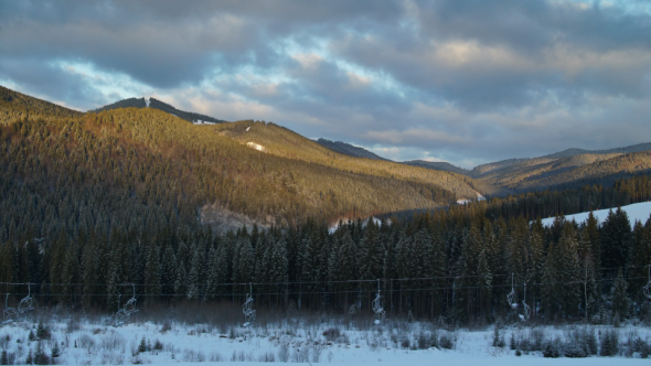 Mountains Ski Resort Sunrise