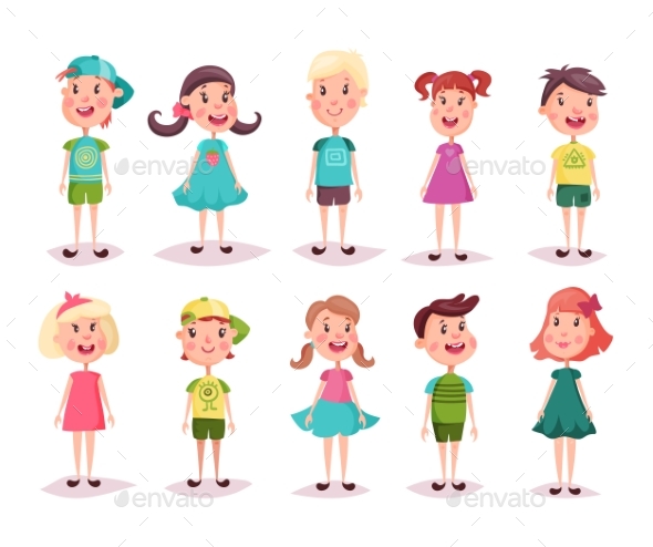 Boy and Girl, Kids and Children, Childhood Theme - People Characters