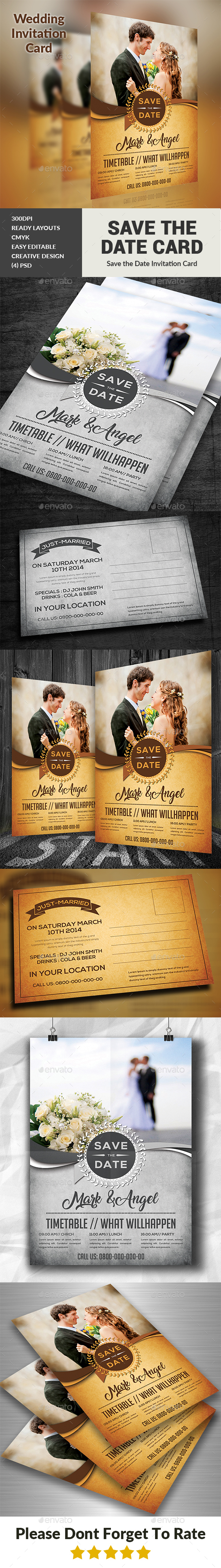 Wedding Invitation - Cards & Invites Print Templates