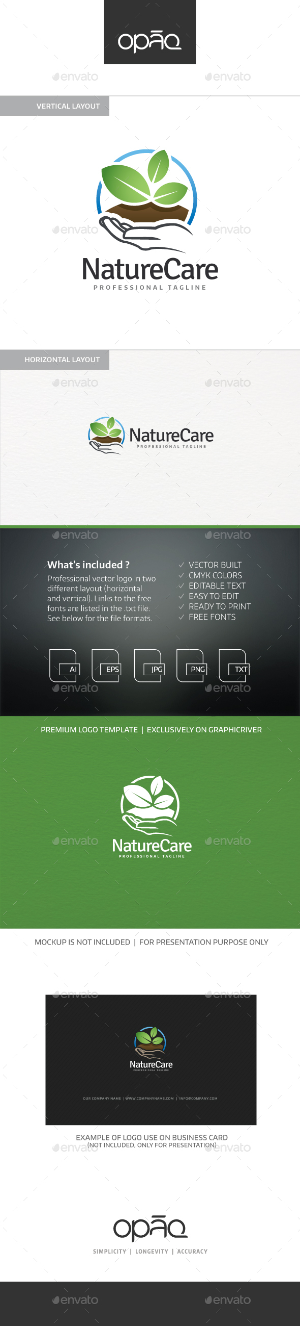 Nature Care Logo - Nature Logo Templates