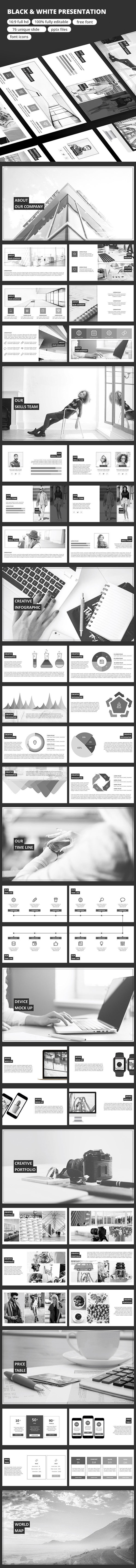 Black & White - Google Slide - Google Slides Presentation Templates