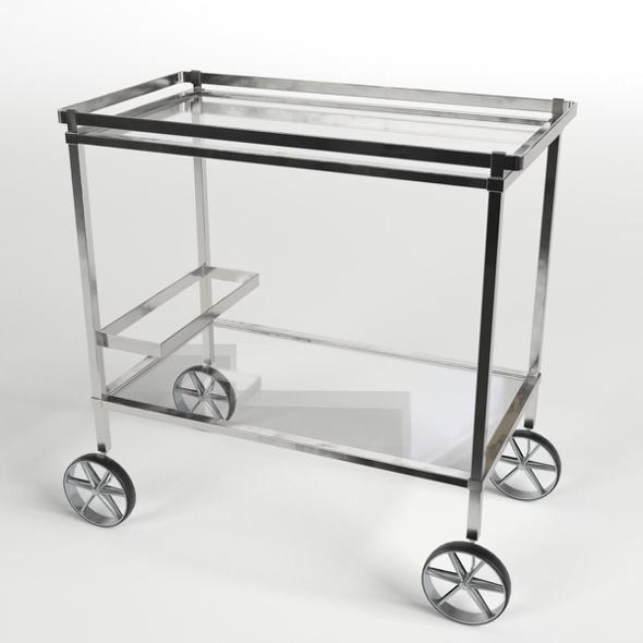 Food Trolley Beverage Cart 4 - 3DOcean Item for Sale