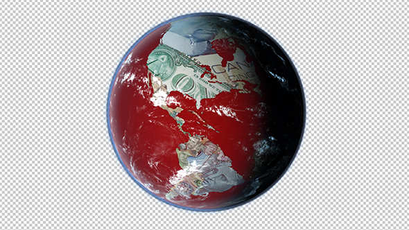 World Globe with Curencies