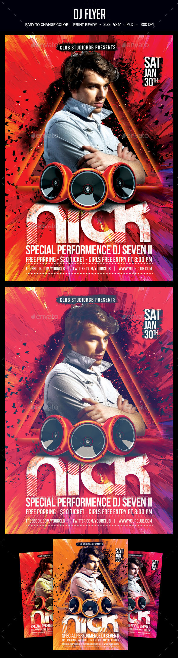 Dj Flyer - Clubs & Parties Events