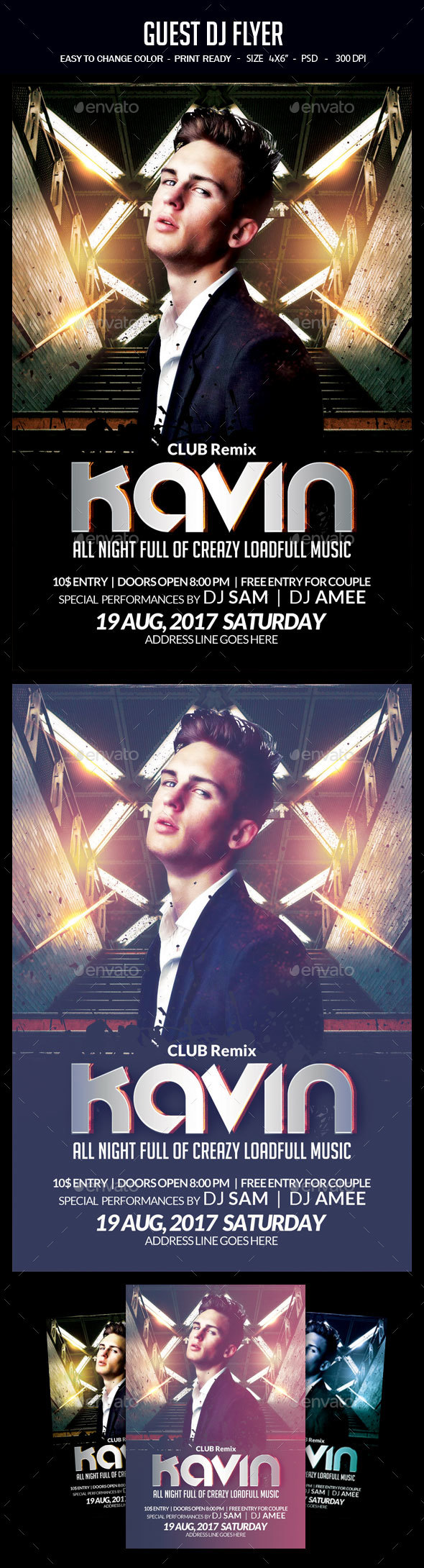 Guest DJ Flyer - Clubs & Parties Events