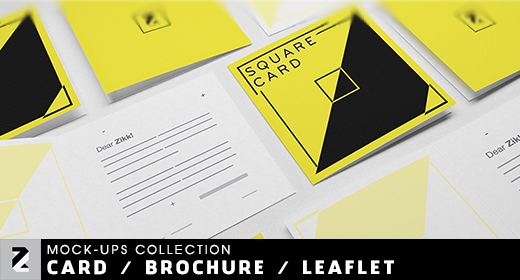 Card - Brochure - Leaflet Mockups