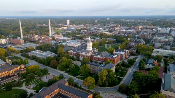 Mizzou - University Campus in Columbia, Missouri - Orbiting Aerial Drone View alt