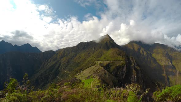 Time Lapse of Famous and Popular Attraction Machu Picchu Peru Sightseeing One of the 7 Wonders of