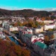 Drone view on autumn Karlovy Vary old town in Europe - VideoHive Item for Sale