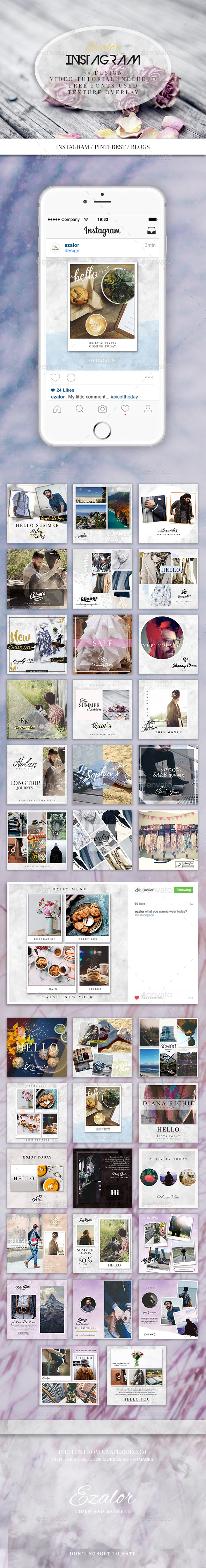 Casual Instagram - Social Media Web Elements