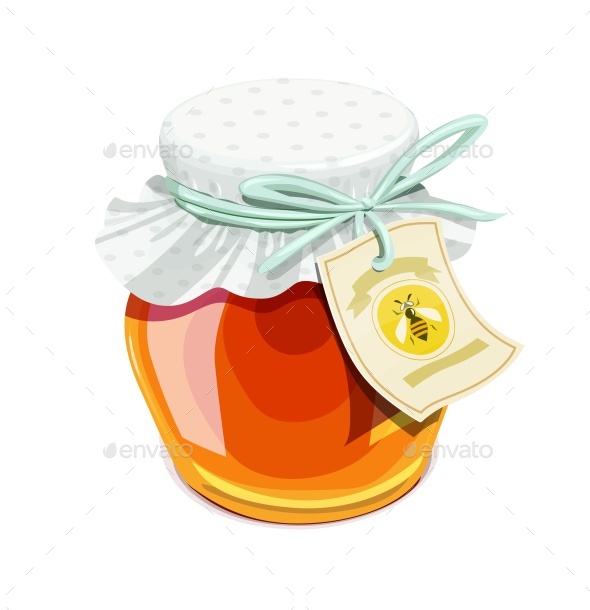 Honey Jar Vintage Style - Food Objects