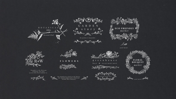 Botanical Titles Titles template preview