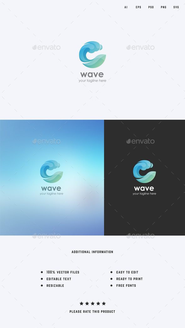 Water/Wave Logo Template - Abstract Logo Templates