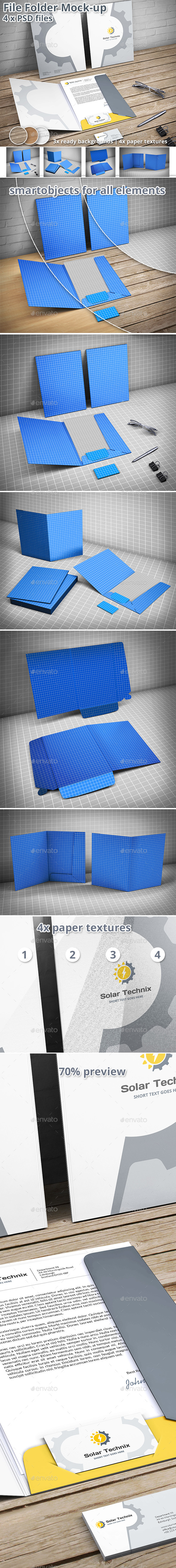 Document Folder Mockup - File Folder - Print Product Mock-Ups
