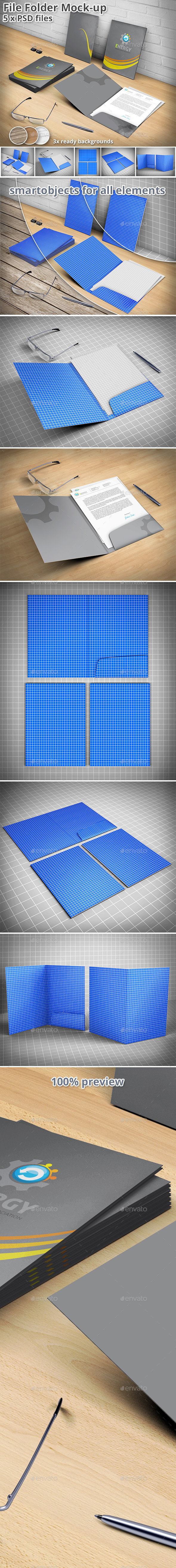 Presentation Folder Mockup - Stationery Print