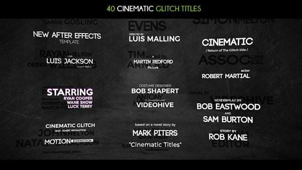 40 Cinematic Glitch Titles