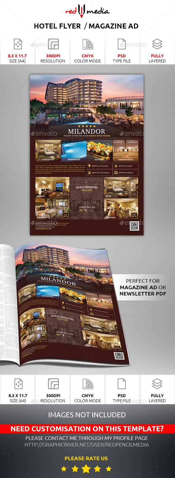 Hotel Flyer / Magazine AD - Commerce Flyers